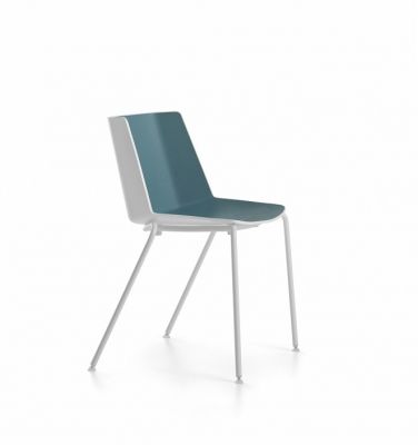 AÏKU Stuhl 4 Metallbeine Weiß MDF Italia